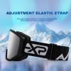 EXP VISION Ski/Snowboard Goggles, Anti-Fog Snow Goggles for Men & Women – Perfect for Skiing, Snowboarding & Winter Sports(Black Frame-silver)