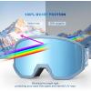EXP VISION Ski/Snowboard Goggles, Anti-Fog Snow Goggles for Men & Women – Perfect for Skiing, Snowboarding & Winter Sports(Blue-dream Blue)