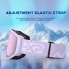 EXP VISION Ski/Snowboard Goggles, Anti-Fog Snow Goggles for Men & Women – Perfect for Skiing, Snowboarding & Winter Sports(Purple Frame-purple)