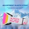 EXP VISION Ski/Snowboard Goggles, Anti-Fog Snow Goggles for Men & Women – Perfect for Skiing, Snowboarding & Winter Sports(White Frame-pink)