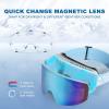 EXP VISION Ski/Snowboard Goggles, Magnetic Lens Snow Goggles with Anti-Fog & UV400 Protection for Men & Women(Blue Frame-dream Blue)