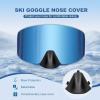 EXP VISION Ski/Snowboard Goggles, Magnetic Lens Snow Goggles with Anti-Fog & UV400 Protection for Men & Women(Blue Frame-dream Blue)
