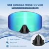EXP VISION Ski/Snowboard Goggles, Magnetic Lens Snow Goggles with Anti-Fog & UV400 Protection for Men & Women(Gray Frame-green)