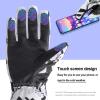 EXP VISION Waterproof Snow Ski Gloves Men Women, Touchscreen Winter Warm Gloves for Skating Shoveling