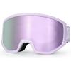 EXP VISION Ski/Snowboard Goggles, Anti-Fog Snow Goggles for Men & Women – Perfect for Skiing, Snowboarding & Winter Sports(Purple Frame-purple)