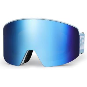 EXP VISION Ski/Snowboard Goggles, Magnetic Lens Snow Goggles with Anti-Fog & UV400 Protection for Men & Women(Blue Frame-dream Blue)