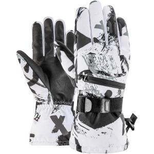 EXP VISION Waterproof Snow Ski Gloves Men Women, Touchscreen Winter Warm Gloves for Skating Shoveling
