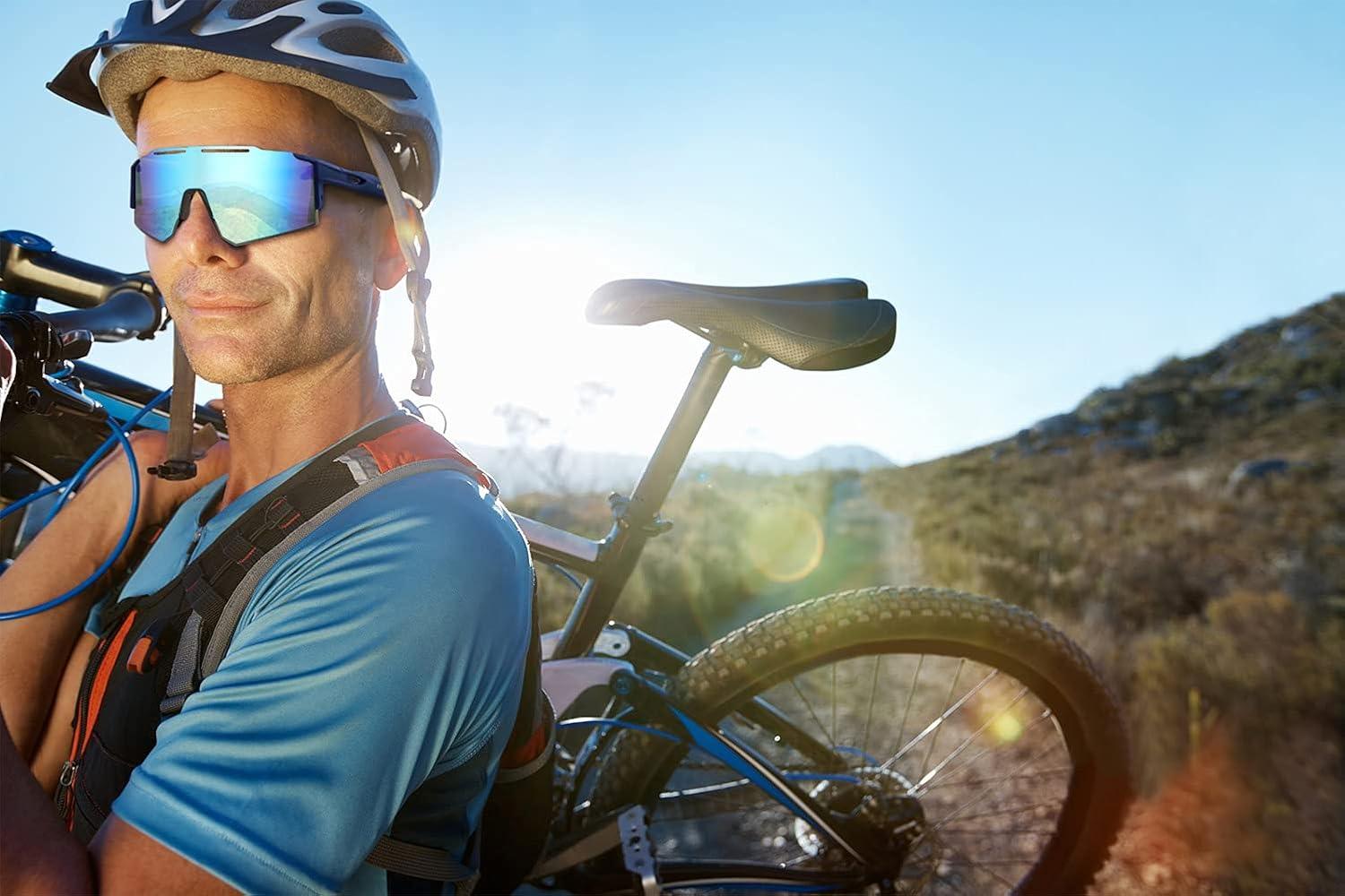 imageEXP VISION Polarized Cycling Glasses UV 400 Sports Sunglasses Biking Goggles Running Hiking Golf Fishing DrivingPink