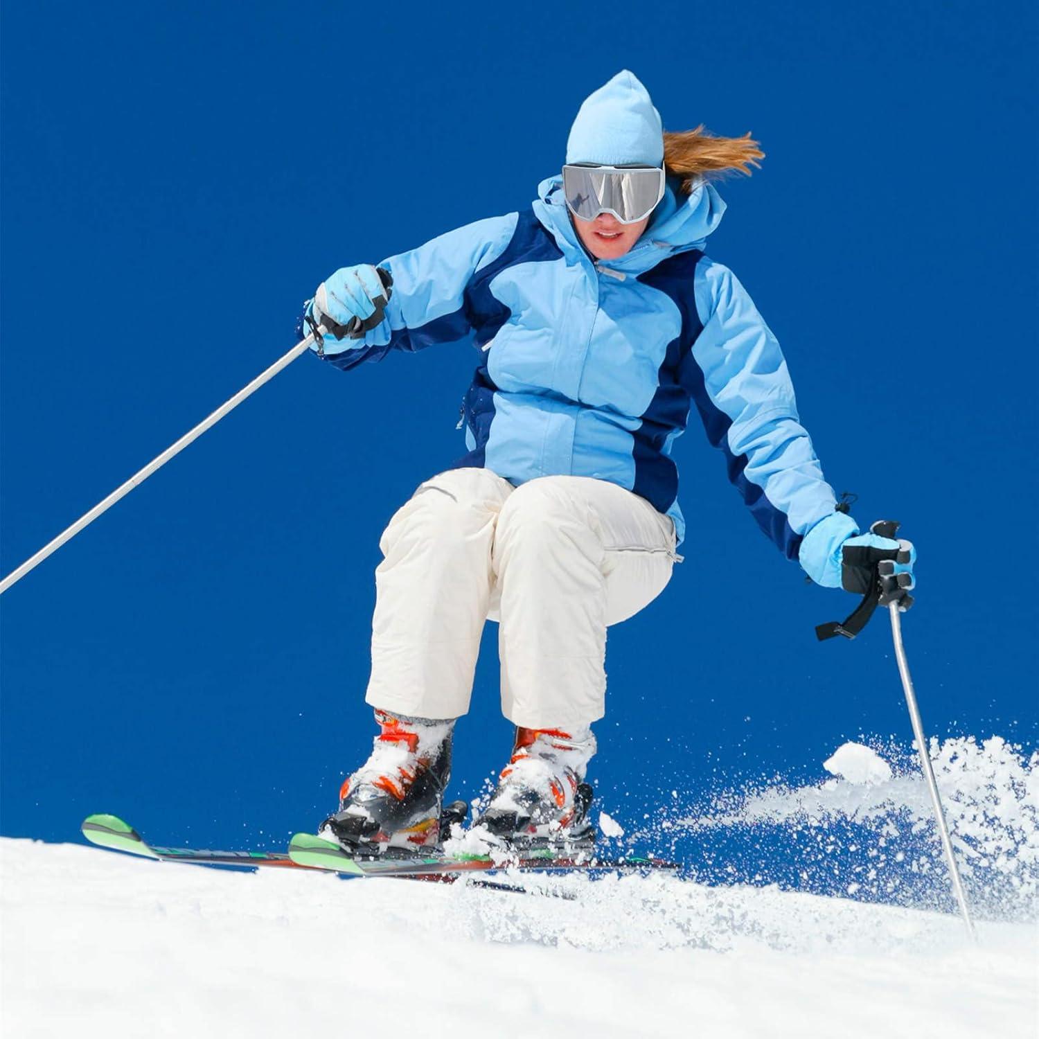 imageEXP VISION SkiSnowboard Goggles for Men Women OTG Snow Goggles Anti Fog UV ProtectionGrey Frame Dream Blue