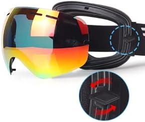 imageEXP VISION Snowboard Ski Goggles Men Women Youth Anti Fog OTG Winter Snow Goggles Spherical Detachable LensRed