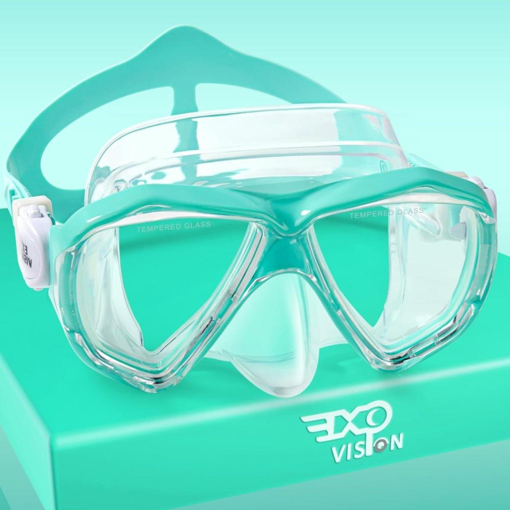 imageKids Diving Mask 180 AntiFog Swim Mask Tempered Glass Child Swim Goggles with Nose Cover AntiLeak Kids Swim Goggles 414 Boys Girls for Diving Snorkeling SwimmingAqua