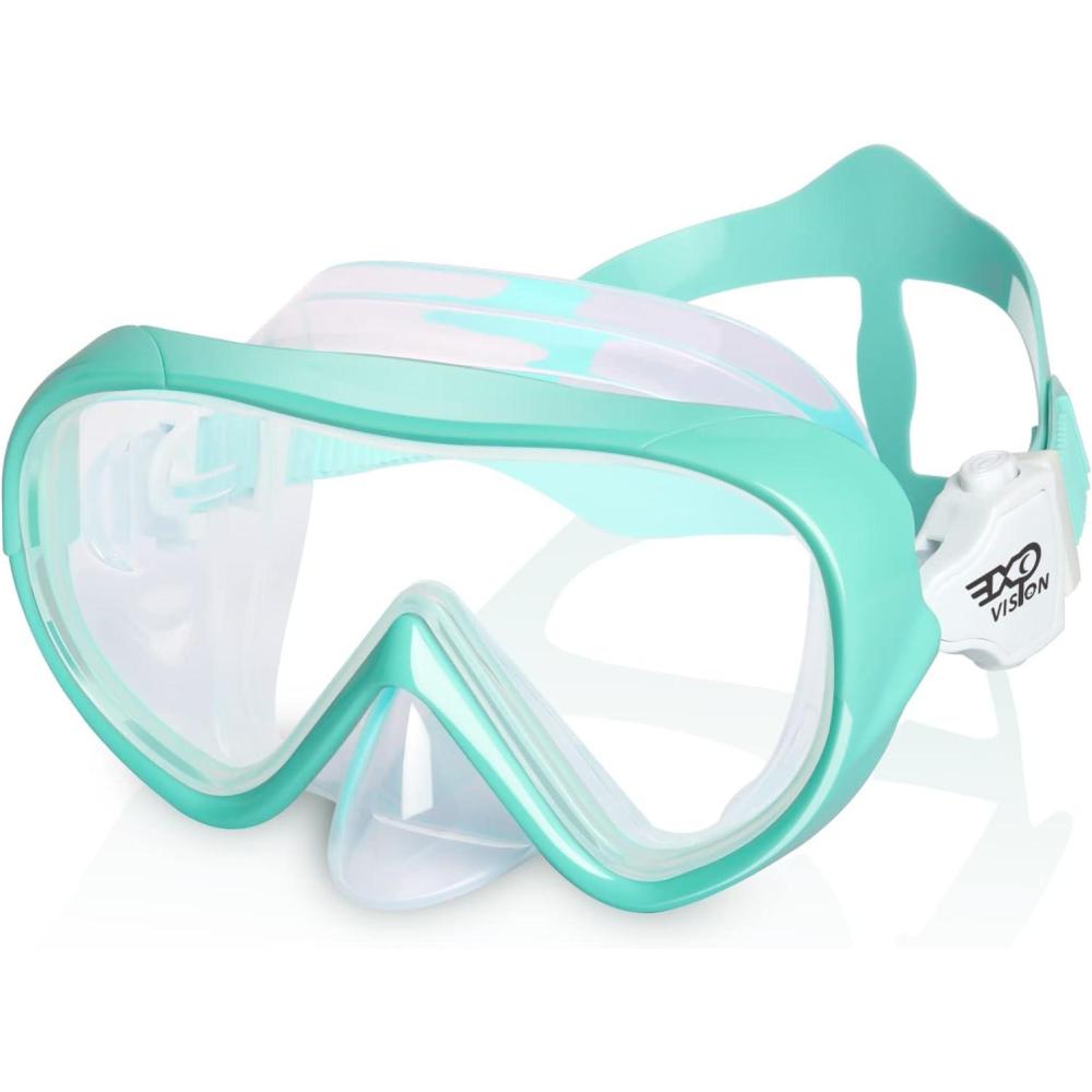 imageKids Swim Mask 180 Snorkel Diving Mask AntiFog Child Swim Goggles with Nose Cover NoLeak Swimming Goggles AntiShattered Lens for Youth 415Green
