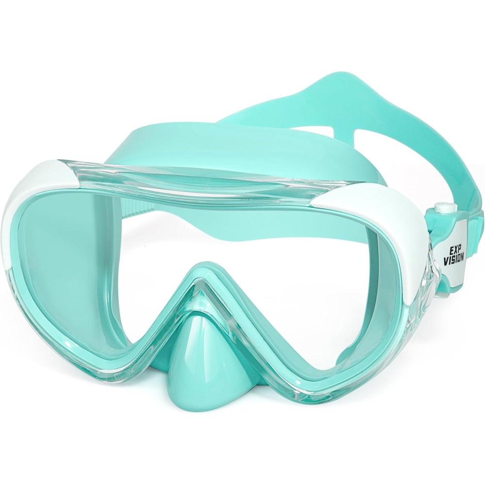 imageKids Swim Mask 180 Snorkel Diving Mask AntiFog Child Swim Goggles with Nose Cover NoLeak Swimming Goggles AntiShattered Lens for Youth 415Mint Green