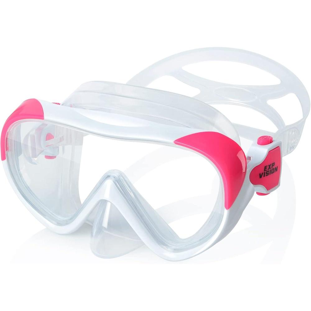 imageKids Swim Mask 180 Snorkel Diving Mask AntiFog Child Swim Goggles with Nose Cover NoLeak Swimming Goggles AntiShattered Lens for Youth 415White