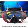 Adult Pano 3 Scuba Diving Mask, Tempered Glass Snorkel Mask Anti-Fog Swim Mask No Leakage Swim Goggles with Nose Cover Snorkeling Gear for Snorkeling, Freediving, Swimming(Gradient Orange)