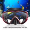 Adult Pano 3 Scuba Diving Mask, Tempered Glass Snorkel Mask Anti-Fog Swim Mask No Leakage Swim Goggles with Nose Cover Snorkeling Gear for Snorkeling, Freediving, Swimming(Crystal Red)