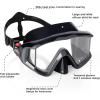 Adult Pano 3 Scuba Diving Mask, Tempered Glass Snorkel Mask Anti-Fog Swim Mask No Leakage Swim Goggles with Nose Cover Snorkeling Gear for Snorkeling, Freediving, Swimming(Premium Grey)