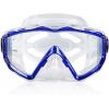 Adult Pano 3 Scuba Diving Mask, Tempered Glass Snorkel Mask Anti-Fog Swim Mask No Leakage Swim Goggles with Nose Cover Snorkeling Gear for Snorkeling, Freediving, Swimming(Clear Blue)