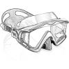 Adult Pano 3 Scuba Diving Mask, Tempered Glass Snorkel Mask Anti-Fog Swim Mask No Leakage Swim Goggles with Nose Cover Snorkeling Gear for Snorkeling, Freediving, Swimming(Crystal Red)