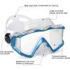 Adult Pano 3 Scuba Diving Mask, Tempered Glass Snorkel Mask Anti-Fog Swim Mask No Leakage Swim Goggles with Nose Cover Snorkeling Gear for Snorkeling, Freediving, Swimming(Sky blue)