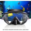 Adult Pano 3 Scuba Diving Mask, Tempered Glass Snorkel Mask Anti-Fog Swim Mask No Leakage Swim Goggles with Nose Cover Snorkeling Gear for Snorkeling, Freediving, Swimming(Matte Black)