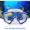 Adult Pano 3 Scuba Diving Mask, Tempered Glass Snorkel Mask Anti-Fog Swim Mask No Leakage Swim Goggles with Nose Cover Snorkeling Gear for Snorkeling, Freediving, Swimming(Clear Blue)