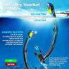 Adult Pano 3 Scuba Diving Mask, Tempered Glass Snorkel Mask Anti-Fog Swim Mask No Leakage Swim Goggles with Nose Cover Snorkeling Gear for Snorkeling, Freediving, Swimming(Blue Set)
