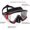 Adult Pano 3 Scuba Diving Mask, Tempered Glass Snorkel Mask Anti-Fog Swim Mask No Leakage Swim Goggles with Nose Cover Snorkeling Gear for Snorkeling, Freediving, Swimming(Gradient Orange)