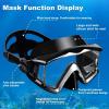 Adult Pano 3 Scuba Diving Mask, Tempered Glass Snorkel Mask Anti-Fog Swim Mask No Leakage Swim Goggles with Nose Cover Snorkeling Gear for Snorkeling, Freediving, Swimming(Black Set)