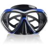 Adult Scuba Diving Mask, Anti-Fog Snorkel Goggles Tempered Glass Swim Mask Goggles with Nose Cover Professional Snorkeling Gear for Diving Snorkeling(Blue)