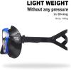 Adult Scuba Diving Mask, Anti-Fog Snorkel Goggles Tempered Glass Swim Mask Goggles with Nose Cover Professional Snorkeling Gear for Diving Snorkeling(Blue)
