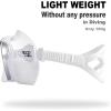 Adult Scuba Diving Mask, Anti-Fog Snorkel Goggles Tempered Glass Swim Mask Goggles with Nose Cover Professional Snorkeling Gear for Diving Snorkeling(White)