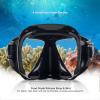 Adult Snorkel Set Panoramic Anti-Fog Diving Mask and Dry Snorkel, Tempered Glass Snorkel Mask Professional Youth Snorkeling Gear for Snorkeling, Swimming, Diving(Black)