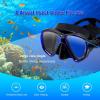 Adult Snorkel Set Panoramic Anti-Fog Diving Mask and Dry Snorkel, Tempered Glass Snorkel Mask Professional Youth Snorkeling Gear for Snorkeling, Swimming, Diving(Blue)
