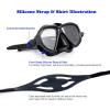 Adult Snorkel Set Panoramic Anti-Fog Diving Mask and Dry Snorkel, Tempered Glass Snorkel Mask Professional Youth Snorkeling Gear for Snorkeling, Swimming, Diving(Black)