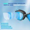 EXP VISION Adult Swim Goggles, Anti Fog Swimming Goggles Women Men No Leaking Triathlon Water Goggles(Blue(mirror Blue))