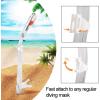 EXP VISION Dry Snorkel, Adult Dive Snorkel Free Breath Diving Snorkel Tube Food-Grade Silicone Mouthpiece Snorkeling Gear with Splash Guard Top Valve and Headstrap Clip for Snorkeling Swimming(Silver)