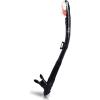EXP VISION Dry Snorkel, Adult Dive Snorkel Free Breath Diving Snorkel Tube Food-Grade Silicone Mouthpiece Snorkeling Gear with Splash Guard Top Valve and Headstrap Clip for Snorkeling Swimming(Black)