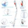 EXP VISION Dry Snorkel, Adult Dive Snorkel Free Breath Diving Snorkel Tube Food-Grade Silicone Mouthpiece Snorkeling Gear with Splash Guard Top Valve and Headstrap Clip for Snorkeling Swimming(Silver)