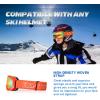 EXP VISION Kids Ski Goggles, Anti-Fog Child Snowboard Goggles Over Glasses Snow Goggles for Boys Girls Toddler Age 3-14(Orange Frame/Red Lens)