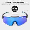 EXP VISION Polarized Cycling Glasses, UV 400 Sports Sunglasses Biking Goggles Running Hiking Golf Fishing Driving(Dark Blue)