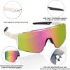 EXP VISION Polarized Cycling Glasses, UV 400 Sports Sunglasses Biking Goggles Running Hiking Golf Fishing Driving(Pink)
