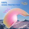 EXP VISION Ski Goggles Magnetic Snowboard Goggles Frameless for Men Women, OTG Anti Fog Interchangeable Lens(Pink)