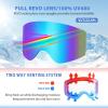 EXP VISION Ski/Snowboard Goggles Parent-child Snow Goggles Over Glasses for Men, Women Youth Kids(Adult Ski Goggles-blue)