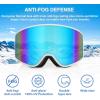 EXP VISION Ski/Snowboard Goggles Parent-child Snow Goggles Over Glasses for Men, Women Youth Kids(Adult Ski Goggles-blue)