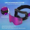 EXP VISION Ski/Snowboard Goggles Parent-child Snow Goggles Over Glasses for Men, Women Youth Kids(Adult Ski Goggles-burgundy)