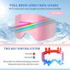 EXP VISION Ski/Snowboard Goggles Parent-child Snow Goggles Over Glasses for Men, Women Youth Kids(Adult Ski Goggles-cherry Pink)