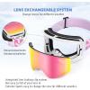 EXP VISION Ski/Snowboard Goggles Parent-child Snow Goggles Over Glasses for Men, Women Youth Kids(Adult Ski Goggles-pink)
