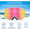 EXP VISION Ski/Snowboard Goggles Parent-child Snow Goggles Over Glasses for Men, Women Youth Kids(Adult Ski Goggles-pink)