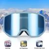 EXP VISION Ski/Snowboard Goggles for Men Women, OTG Snow Goggles Anti Fog UV Protection(Grey Frame Dream Blue)